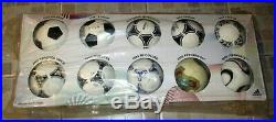 13 Adidas World Cup Historical 1970-2018 Mini Football Set Soccer Ball Mint