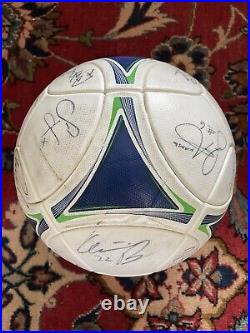 2012 MLS Match Ball Soccer Adidas Prime Autograph Chicago Fire Signature