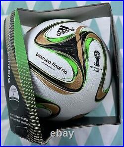 ADIDAS BRAZUCA FINAL RIO 2014 World Cup OFFICIAL MATCH BALL Size 5 Brand New