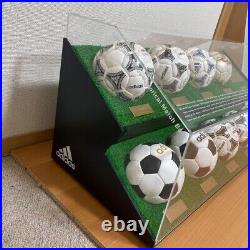 ADIDAS WORLD CUP HISTORICAL MINI MATCH BALL Set 9 Ball With Case 1970-2002