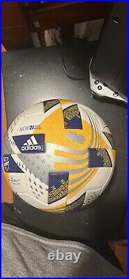 Adidas 2021 CCA MLS Official Match Ball Nativo 21 Size 5 White Iron And Silver