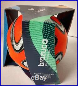 Adidas BRAZUCA OFFICIAL Winter orange RIO SOCCER MATCH BALL FIFA WORLD CUP 2014