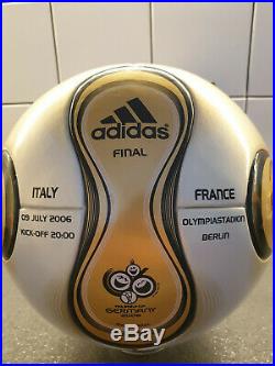 Adidas Ball Teamgeist Final Gold Imprints Italy France World Cup Germany 2006