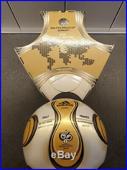 Adidas Ball Teamgeist Final Gold Imprints Italy France World Cup Germany 2006