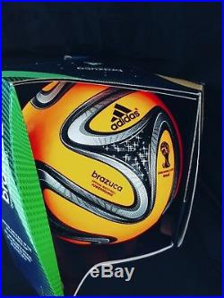 Adidas Brazuca Orange Winter Official Match ball World Cup Soccer 2014 OMB