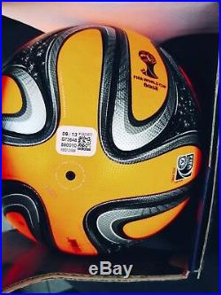 Adidas Brazuca Orange Winter Official Match ball World Cup Soccer 2014 OMB