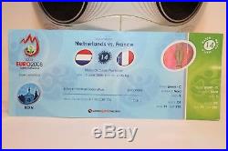 Adidas Europass match ball used and Ticket Netherlands France 13.06.2008 Bern