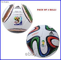 Adidas Jabulani 2010 & BRAZUCA 2014 Handstitched Soccer Ball Size 5