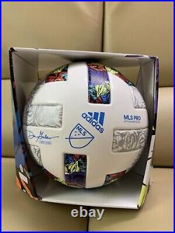 Adidas MLS PRO OFFICIAL MATCH BALL White/Solar YellowithPower Blue (H57824) SOCCER