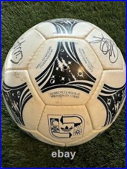 Adidas Signed Match Ball Fifa World Cup 1994 Questra Made In France Holds Air