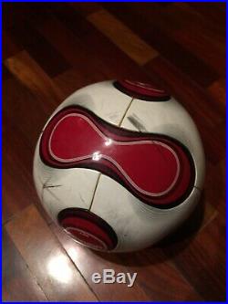 Adidas Soccer Match Ball Used Teamgeist Red Football Omb Fifa World Cup Footgolf