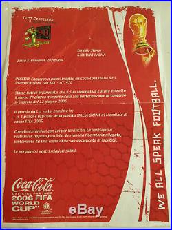 Adidas Teamgeist Match Ball Used ITALY GHANA FIFA Stamp Coca Cola COA + Stand