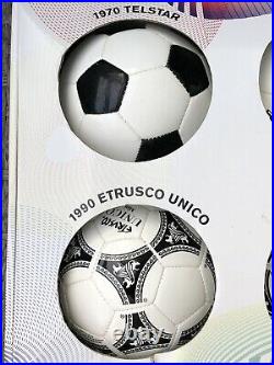 Adidas World Cup Historical Mini Ball Set 1970-74-78-82-86-90-94-2002-2006 RARE