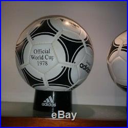 Adidas World Cup Soccer Football Collection. 1970-2010, Set Of 11 With Bases