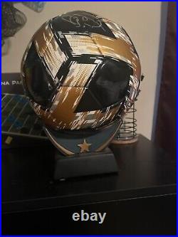 Certified Black and gold adidas soccer ball signed by Xavi