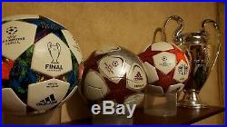 Champions League balls and Trophy