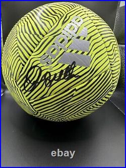 David Beckham Autographed Adidas Soccer Ball Vibrant Yellow PSA DNA Cert. Size 5