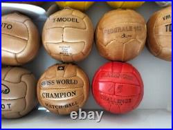 Historical mini ball set 11 pcs FIFA world cup 1930 to 1966 in leather size 1