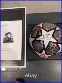 Leo Messi Adidas 2022 Champions League Singed Soccer Ball