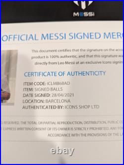 Leo Messi Adidas 2022 Champions League Singed Soccer Ball