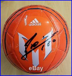 Lionel Messi Auto Autograph Signed Adidas Soccer Ball Psa / Dna