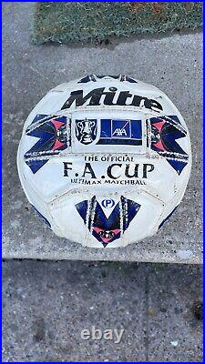 MITRE ULTIMAX OFFICIAL F. A. CUP MATCH BALL FIFA APPROVED USED Size 5 AXA