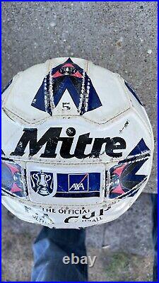 MITRE ULTIMAX OFFICIAL F. A. CUP MATCH BALL FIFA APPROVED USED Size 5 AXA