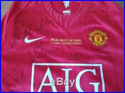Man Utd Champions League Signed Shirt & Moscow Finale Official Match Ball