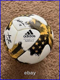 New Adidas NATIVO 2017 Official Match Ball Signed By The 2017 LA GALAXY ROSTER