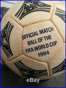 Official Adidas Match Ball World Cup Questra 1994 Made France Holds Air + Box