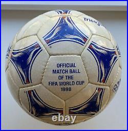 Rare Adidas Tricolore World Cup France 1998 Official Match Ball Fifa Approved