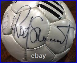 Rod Stewart signed adidas soccer ball