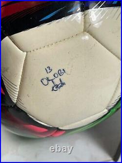 Signed by Oshoala & Okobi Nigerian players BRAZUCA ADIDAS SOCCER BALL FIFA WORLD