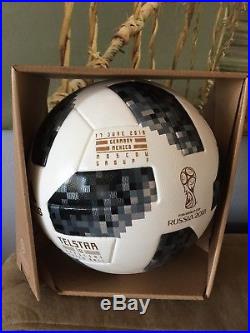 World Cup match ball Telstar 18 Mexico vs Germany alemania adidas historical new